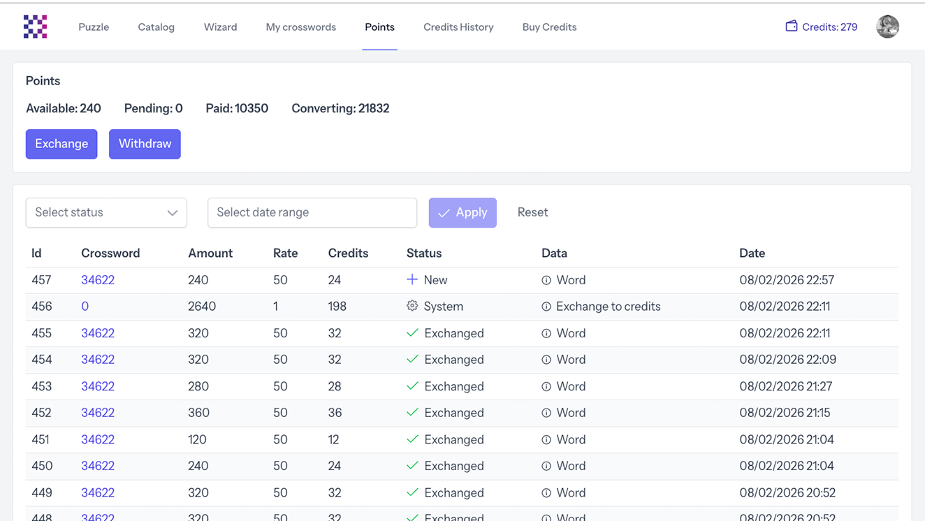 Intelligent Crossword Creation and Publishing Platform